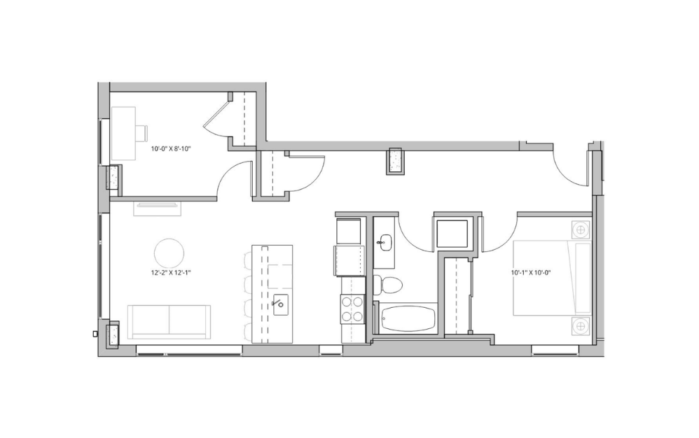 Floor plan layout diagram for 2x1 - D9
